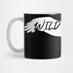 wild and free flying eagle white character Mug